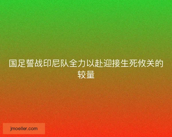 国足誓战印尼队全力以赴迎接生死攸关的较量