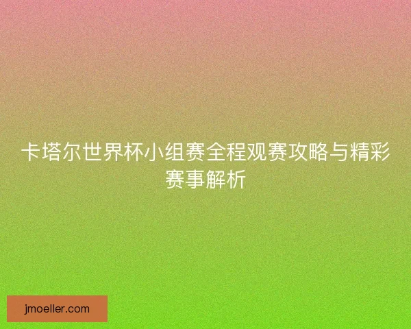 卡塔尔世界杯小组赛全程观赛攻略与精彩赛事解析 卡塔尔世界杯小组赛全程观赛攻略与精彩赛事解析